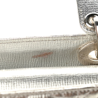 Christian Dior Metallic Grained Calfskin Cannage Small Lucky Badges My Lady Dior Silver 11 of 11
