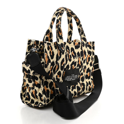 Marc Jacobs Cotton Canvas Leopard Print Mini The Traveler Tote Bag 3 of 9