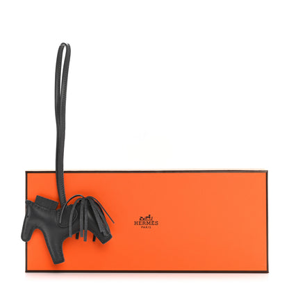 Hermes Milo Lambskin Grigri Rodeo Horse Bag Charm PM Ardoise 4 of 4