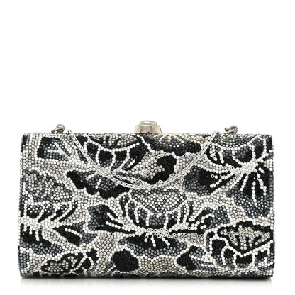 Judith Leiber Swarovski Crystal Minaudiere Clutch Silver Multicolor 1 of 12