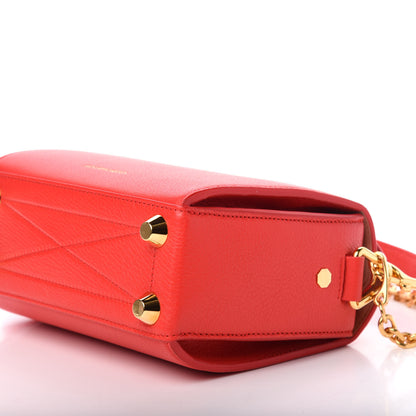 Alexander McQueen Silky Amish Grain Calfskin Box Shoulder Bag 19 Red 9 of 10