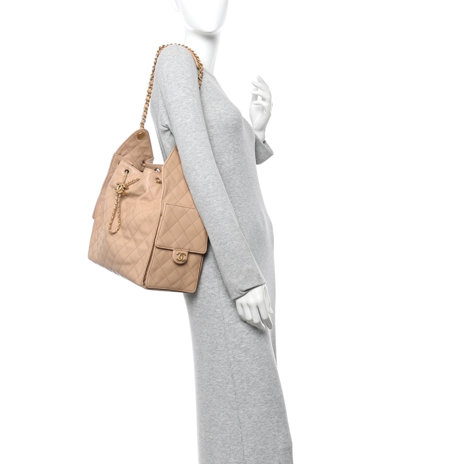 Chanel Caviar Quilted Medium Chanel 25 Handbag Beige 2 of 11