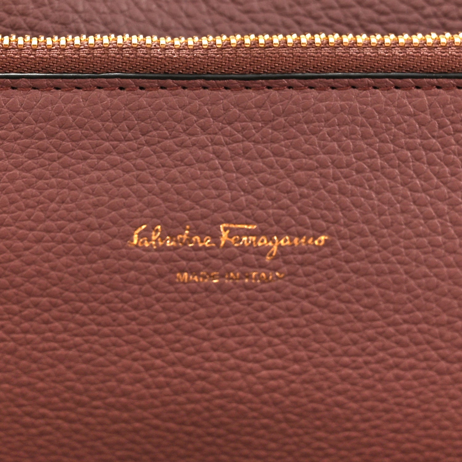 Salvatore Ferragamo Calfskin Large Studio Bag Caraway Seed 7 of 13