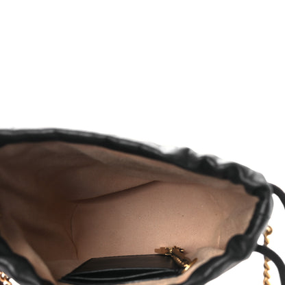 Gucci Calfskin Matelasse Mini GG Marmont 2.0 Bucket Bag Black 5 of 11