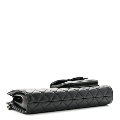 Chanel Lambskin Mineral Nights Pochette Wristlet Black 4 of 17