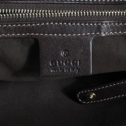Gucci Leather Britt Tote Dark Brown 5 of 7