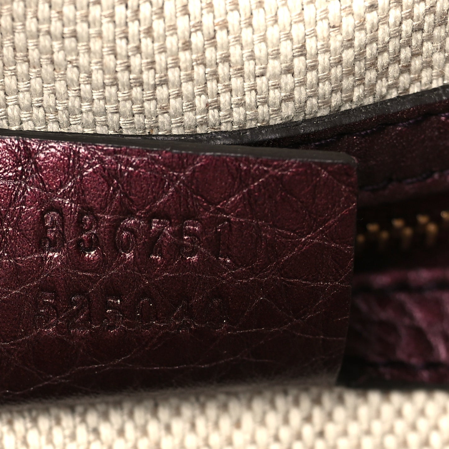 Metallic Cellarius Calfskin Small Soho Shoulder Bag Classic Burgundy