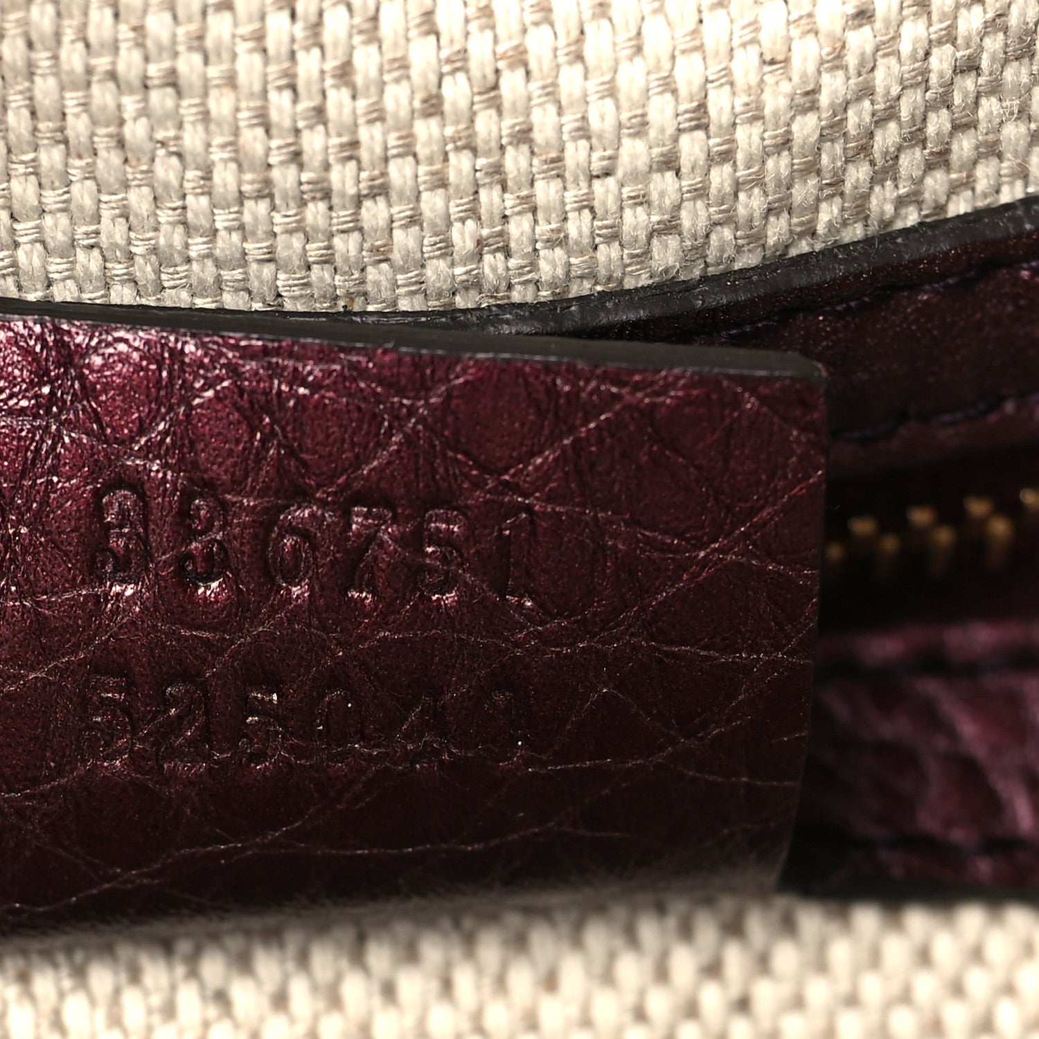 Gucci Metallic Cellarius Calfskin Small Soho Shoulder Bag Classic Burgundy 7 of 9