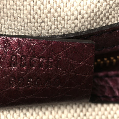 Gucci Metallic Cellarius Calfskin Small Soho Shoulder Bag Classic Burgundy 7 of 9
