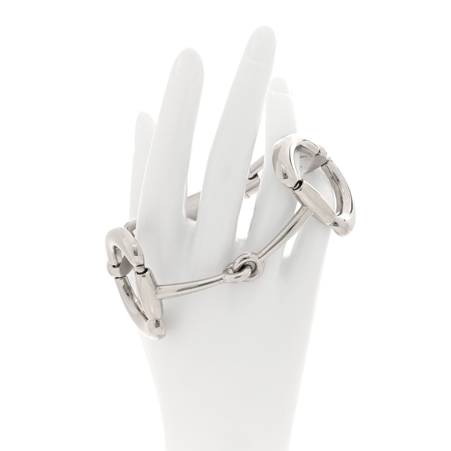 Gucci Metal Horsebit Bracelet 17 Silver 2 of 4