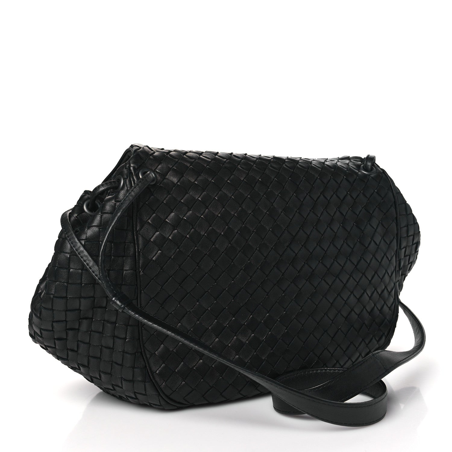 Bottega Veneta Nappa Intrecciato Messenger Bag Black 4 of 10