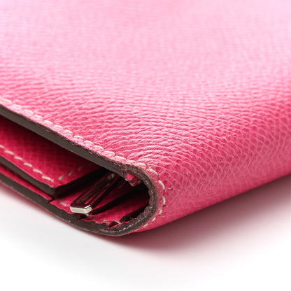 Hermes Epsom Bearn Gusset Wallet Rose Tyrien 9 of 12