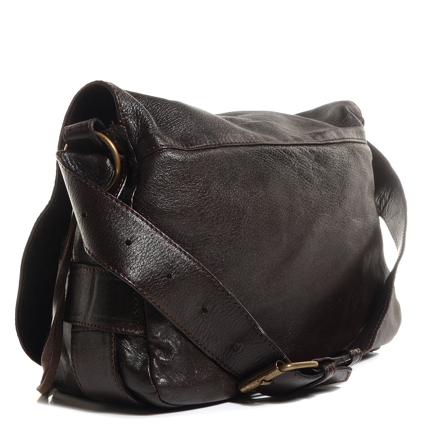 Chevre Flap Shoulder Bag Chocolate