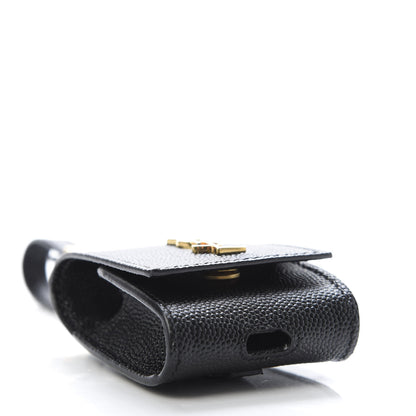 Saint Laurent Grain De Poudre Monogram Airpods Case Black 4 of 6