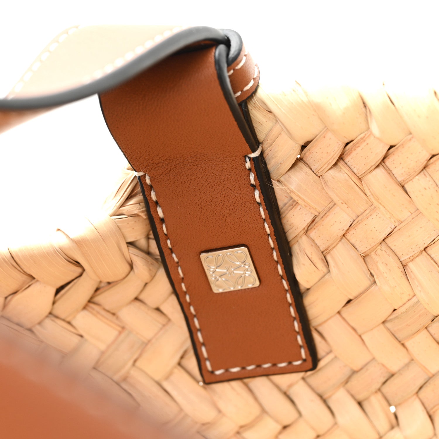 Loewe Raffia Small Basket Tote Bag Natural Tan 6 of 10