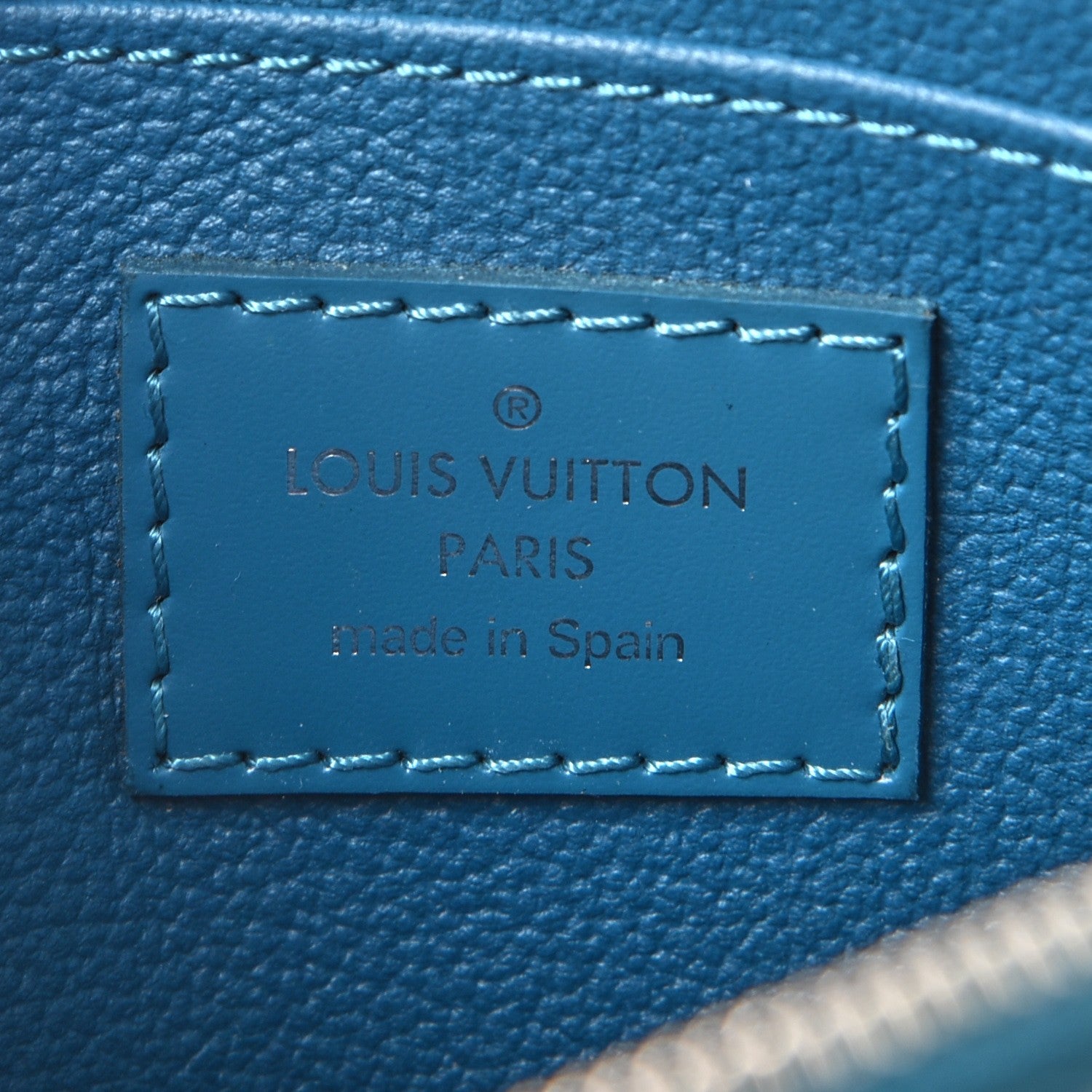 Louis Vuitton Epi Cosmetic Pouch Cyan 6 of 10