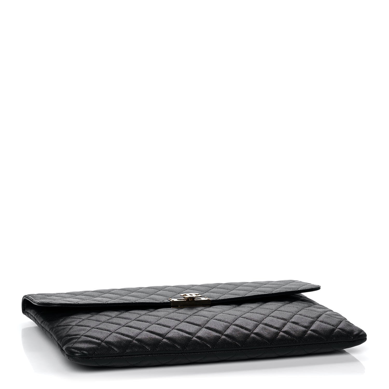 Chanel Caviar Quilted Large Golden Class Pouch Black 4 of 11