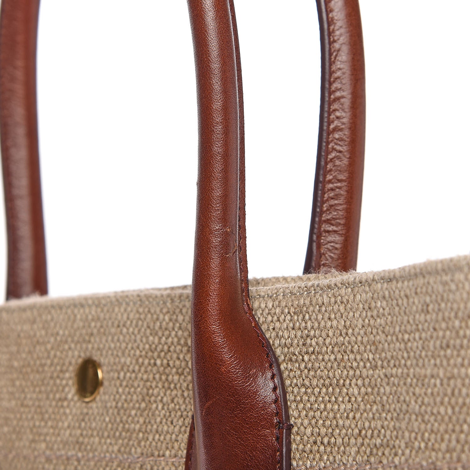 Saint Laurent Linen Calfskin Rive Gauche Tote Natural 10 of 12