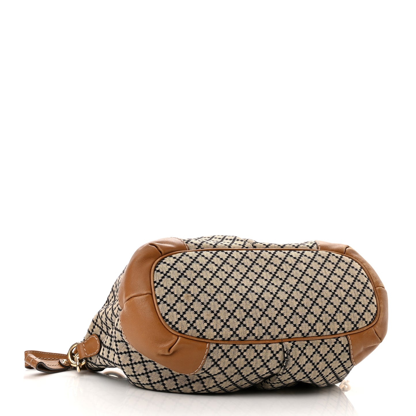 Diamante Medium Sukey Top Handle Bag Beige Brown