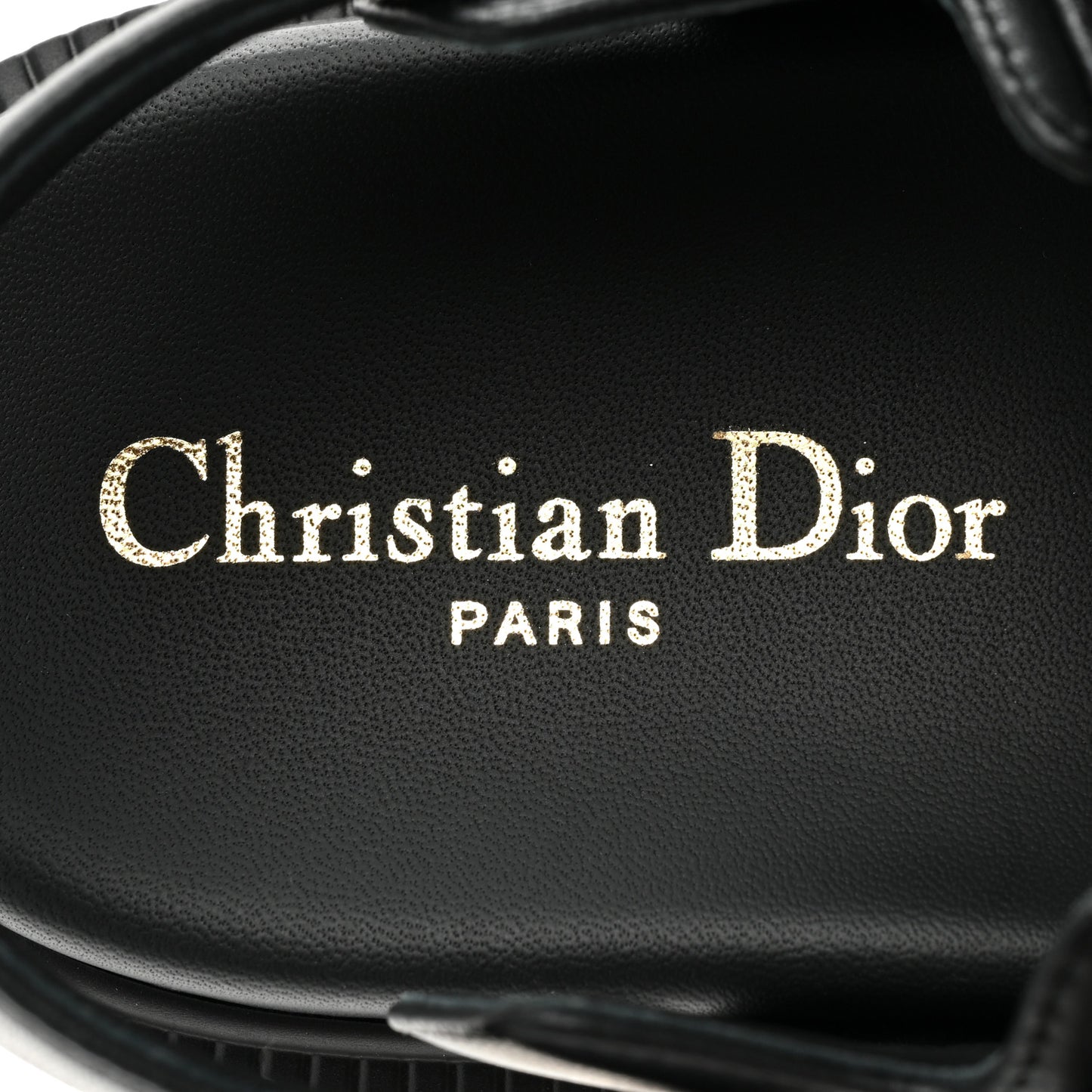 Lambskin Dioract 10mm Sandals 36.5 Black