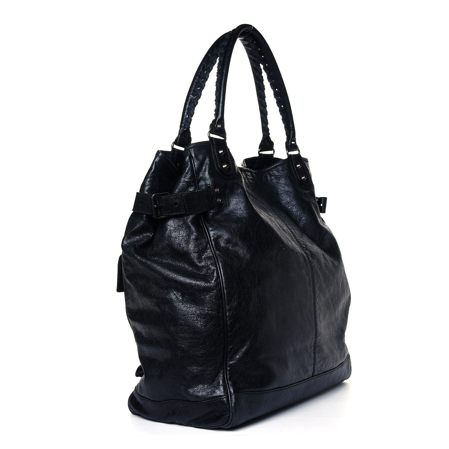 Balenciaga Agneau Classic Hardware Cube Tote Black 2 of 4