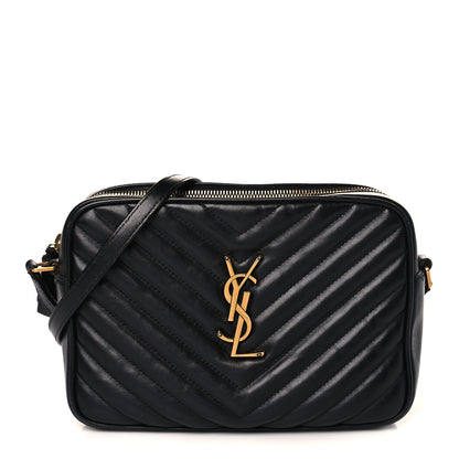 Saint Laurent Calfskin Matelasse Monogram Lou Camera Bag Black 1 of 10