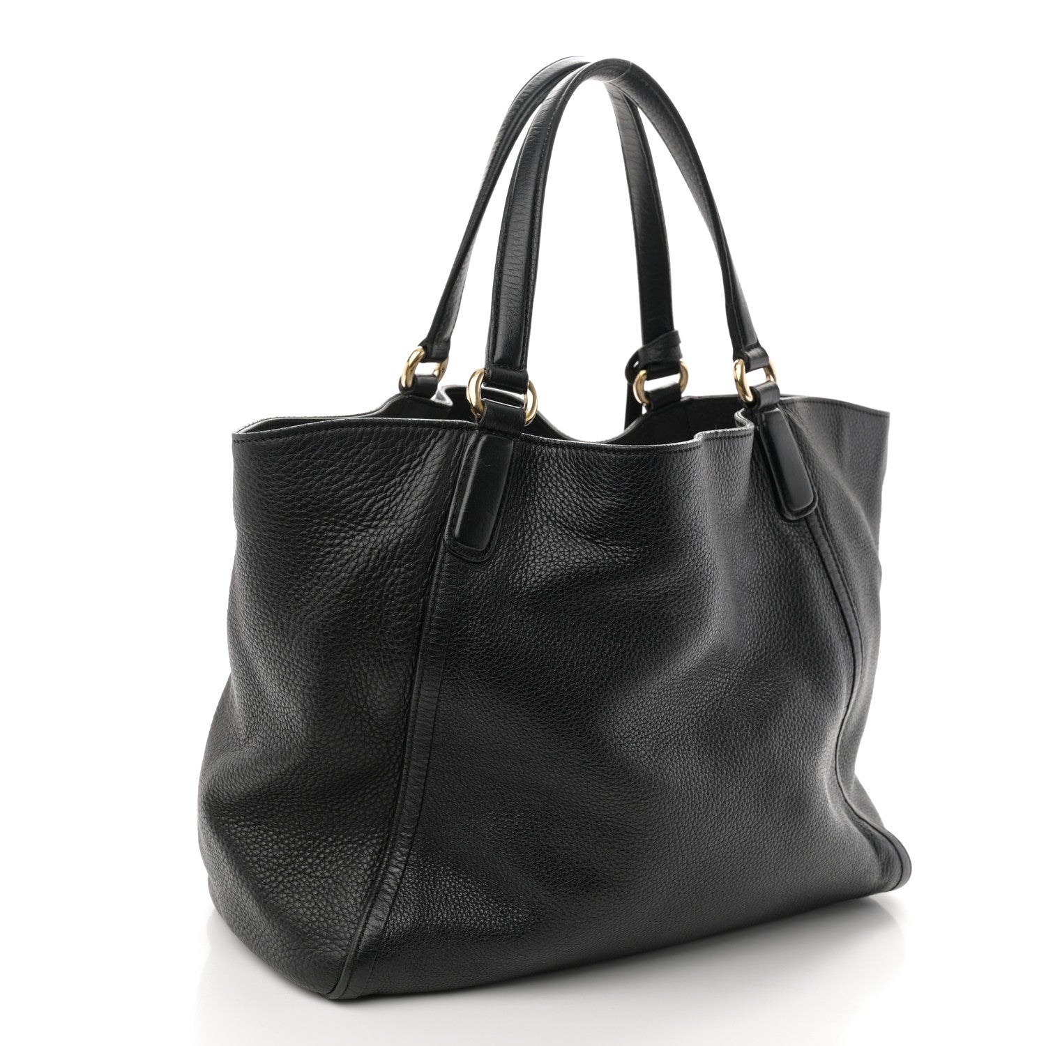 Gucci Pebbled Calfskin Medium Soho Shoulder Bag Black 3 of 13