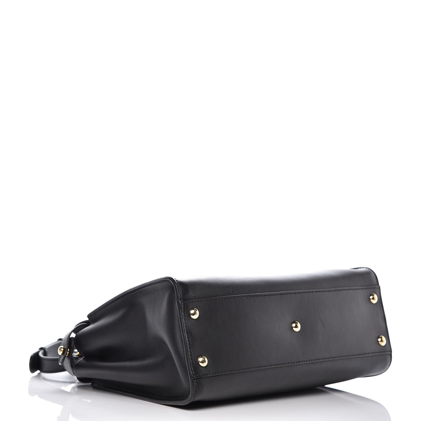 Vitello Seta Shiny Nappa Medium Peekaboo Iconic Satchel Black