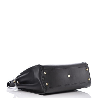 Fendi Vitello Seta Shiny Nappa Medium Peekaboo Iconic Satchel Black 4 of 10