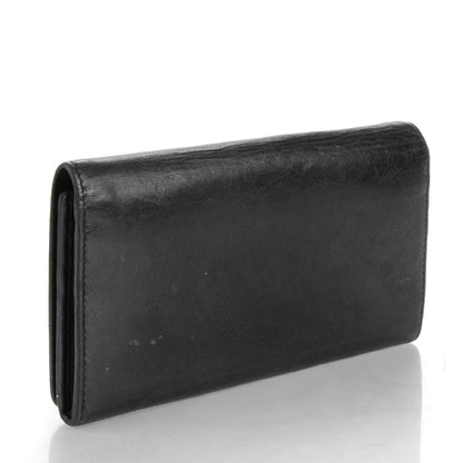 Balenciaga Agneau Giant 12 Gold Hardware Money Wallet Black 3 of 8