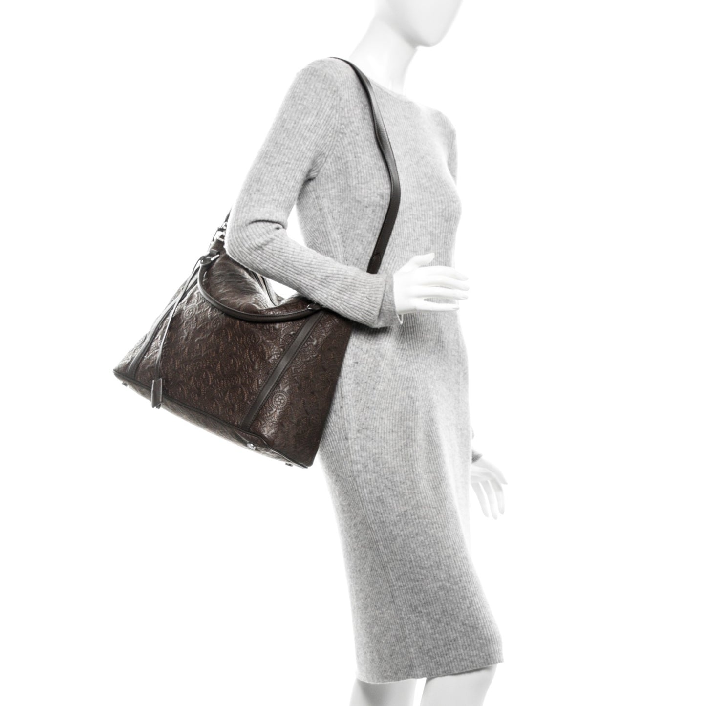 Monogram Lambskin Antheia IXIA MM Chocolate