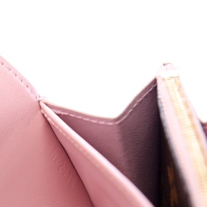 Louis Vuitton Patent Calfskin Monogram Cherrywood Wallet Rose Ballerine 7 of 9