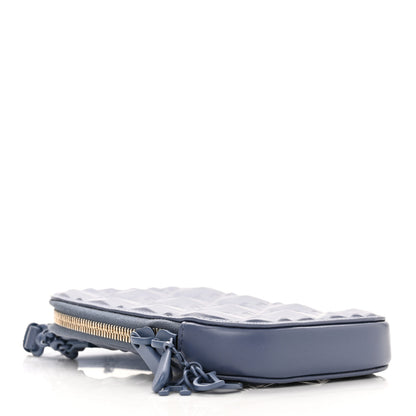 Christian Dior Calfskin Cannage Diamond Cannage Phone Holder Blue 4 of 10