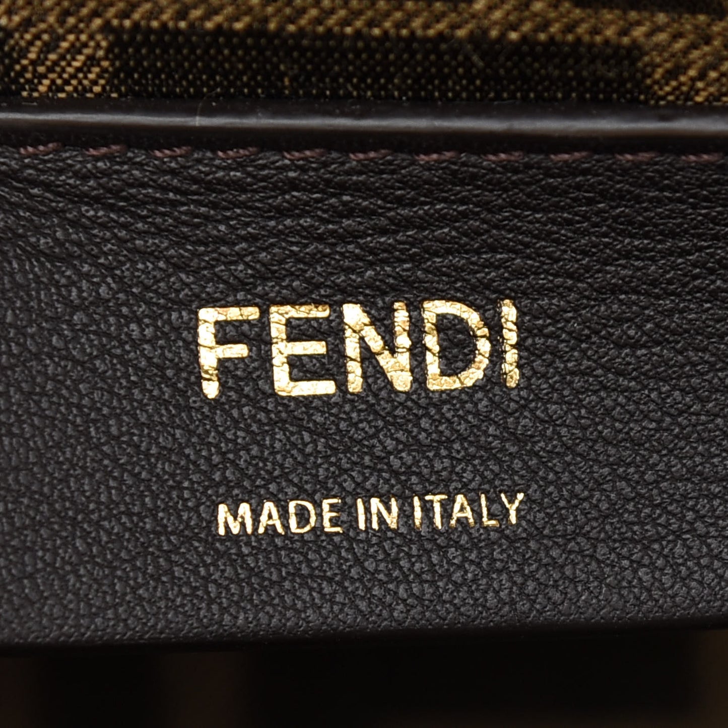 Shiny Nappa Small Fendi First Caramello