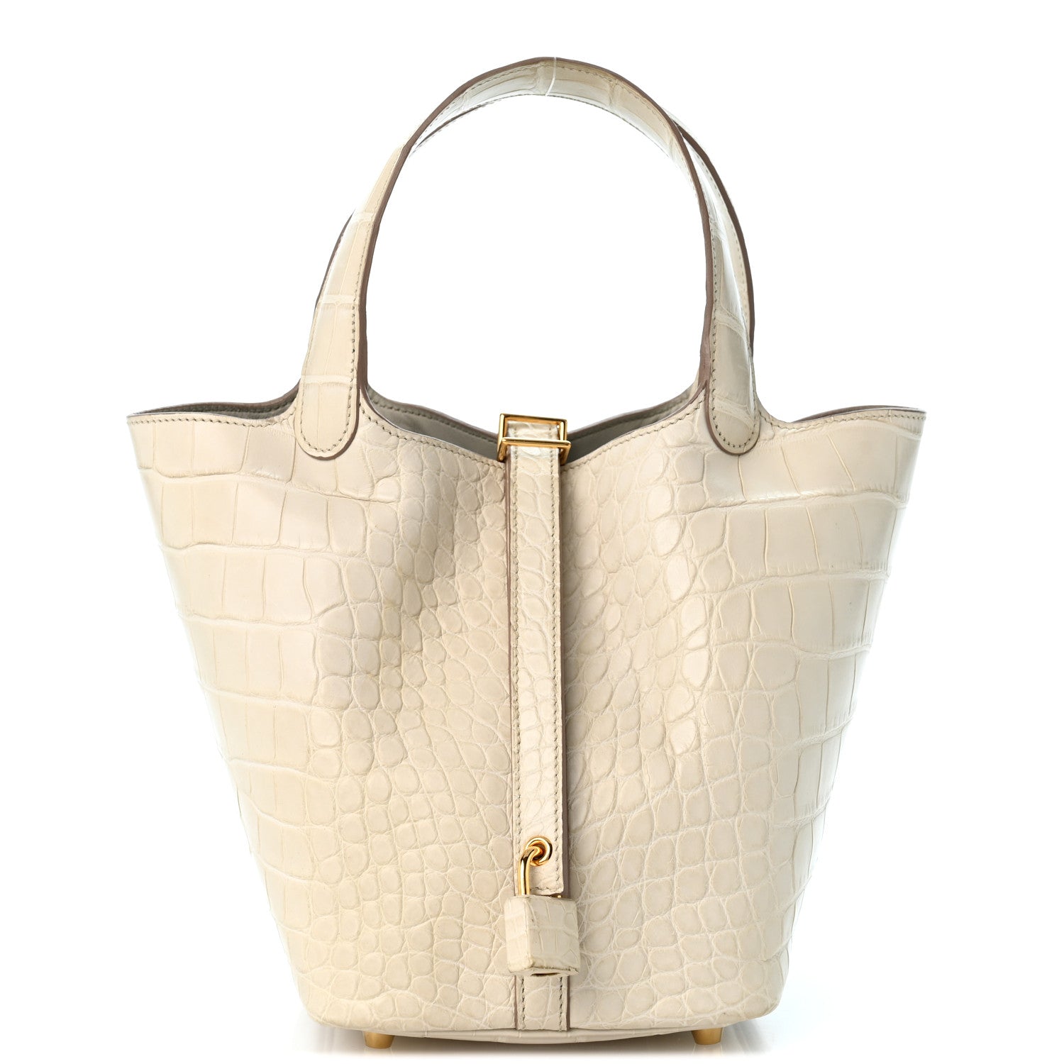 Hermes Matte Alligator Picotin Lock 18 Beton 1 of 14