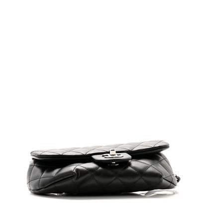 Chanel Calfskin Quilted CC Uniform Flap Belt Bag Black 3 of 9