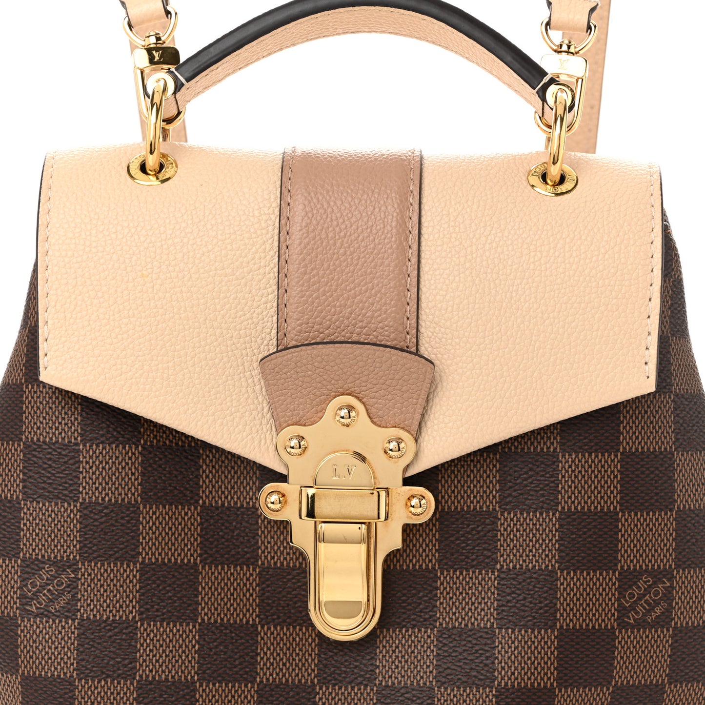 Damier Ebene Clapton Backpack Creme