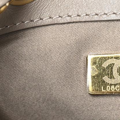 Chanel Suede Quilted Medium Chanel 25 Handbag Grey 8 of 11