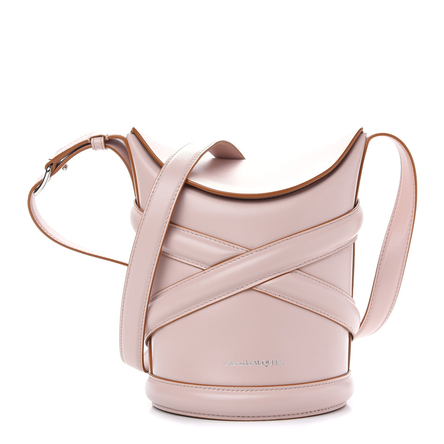 Alexander McQueen Calfskin The Curve Small Shoulder Bag Pink 1 of 9