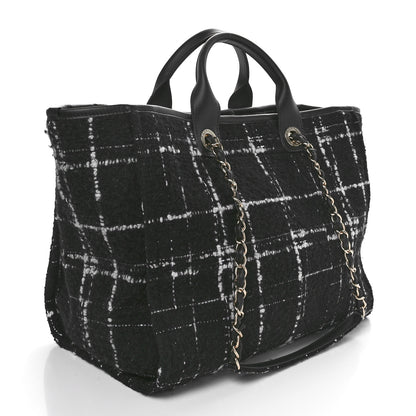 Chanel Tweed Medium Deauville Tote Black White Multicolor 2 of 11