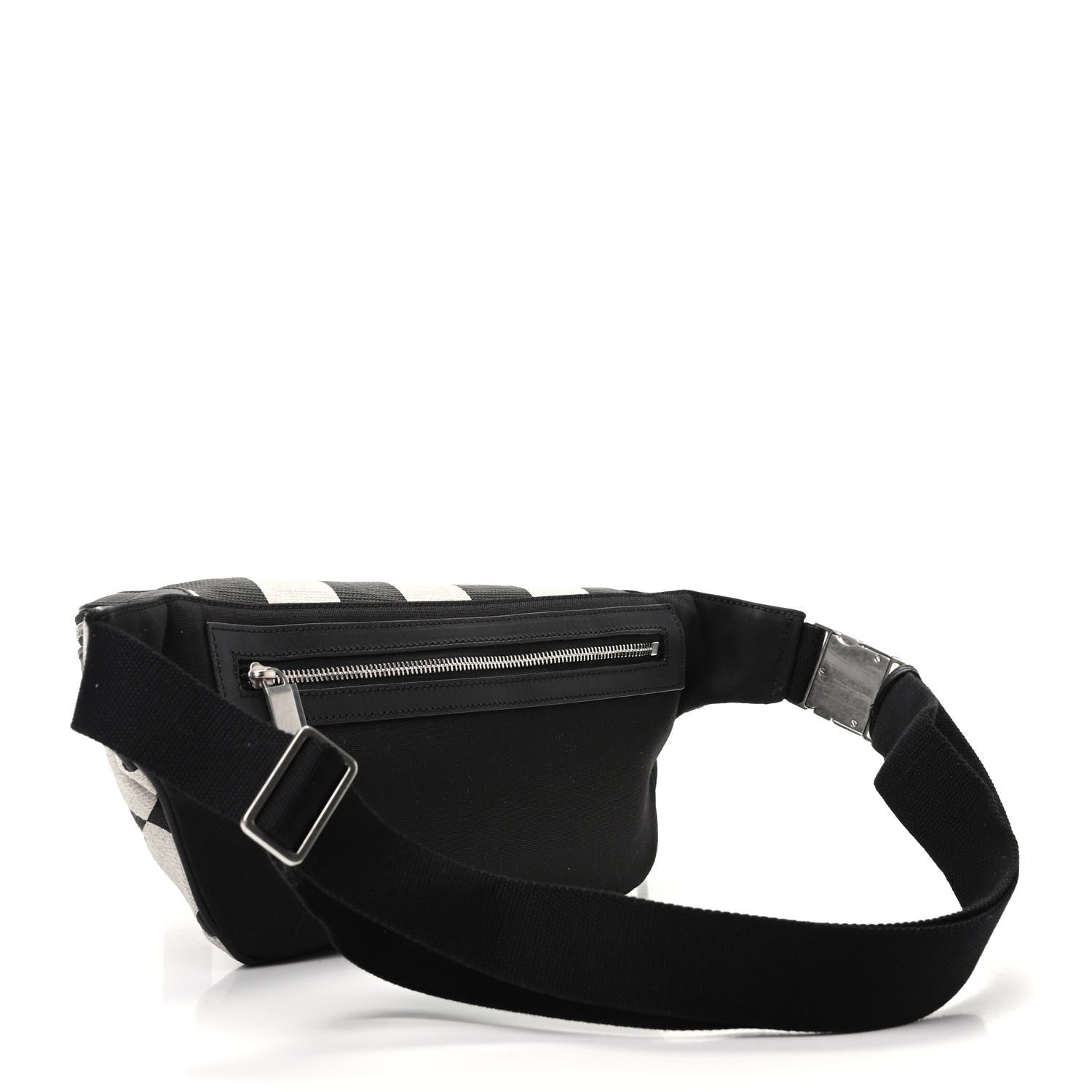 Saint Laurent Canvas Classic Belt Bag Black White 3 of 10