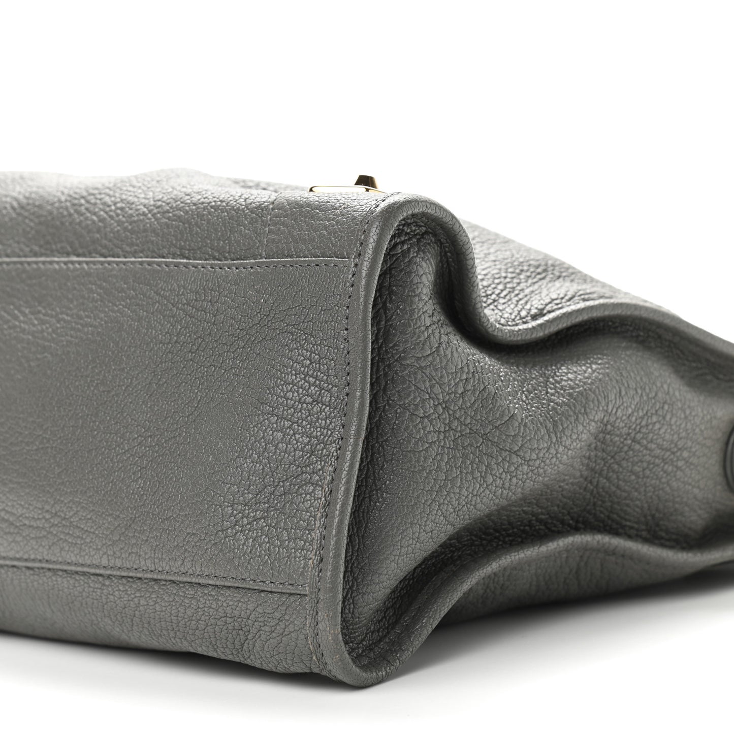 Chevre Gold Metallic Edge Hardware City Gris Acier
