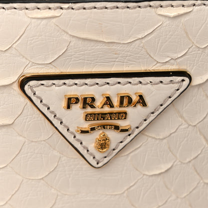 Prada Snakeskin Medium Galleria Double Zip Tote Gradient White 12 of 13