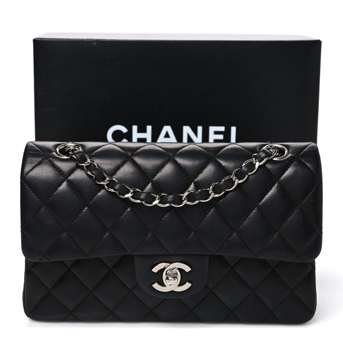 Chanel Lambskin Quilted Small Double Flap Black 11 of 11
