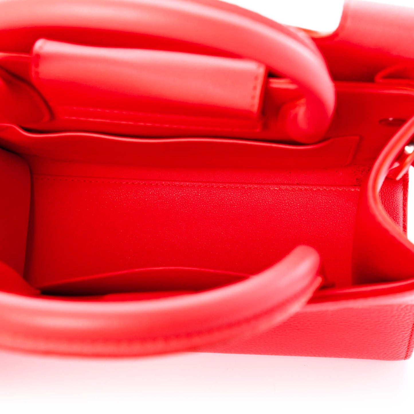Grained Calfskin Mini Diorever Flap Fluorescent Goji Pink