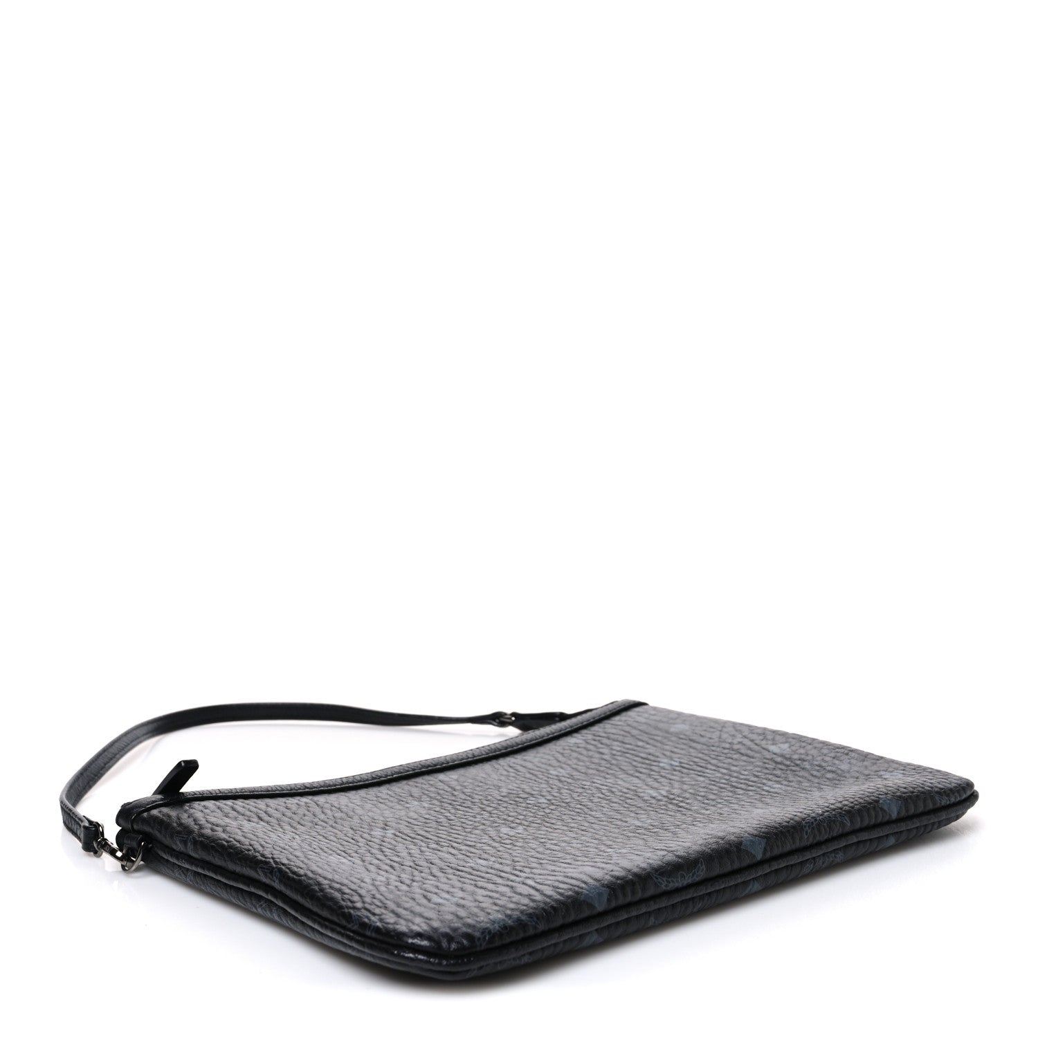 MCM Visetos Liz Shopper Tote Pouch Black 4 of 10