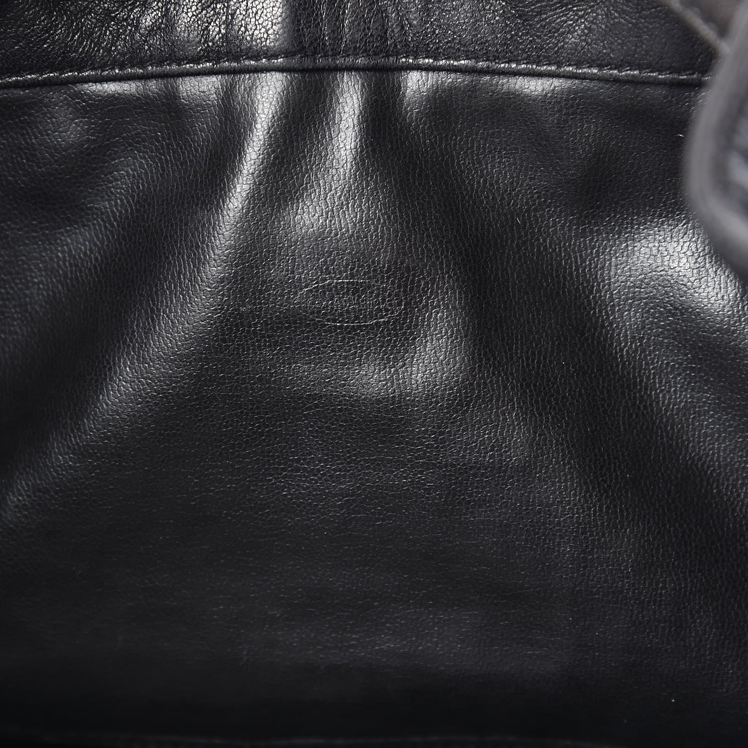 Chanel Lambskin Quilted Drawstring Backpack Black 6 of 15