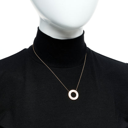 Tiffany 18K Rose Gold Diamond T Circle Pendant Necklace 2 of 6