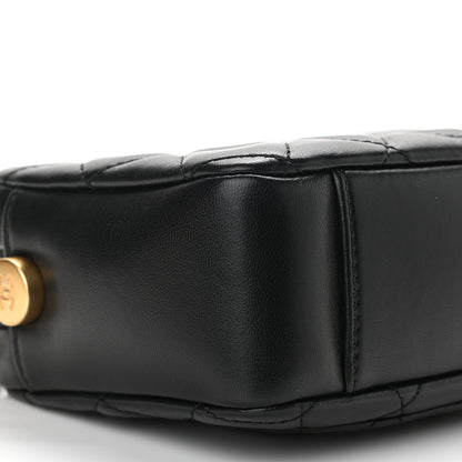 Chanel Lambskin Quilted CC Pearl Crush Camera Case Black 8 of 11