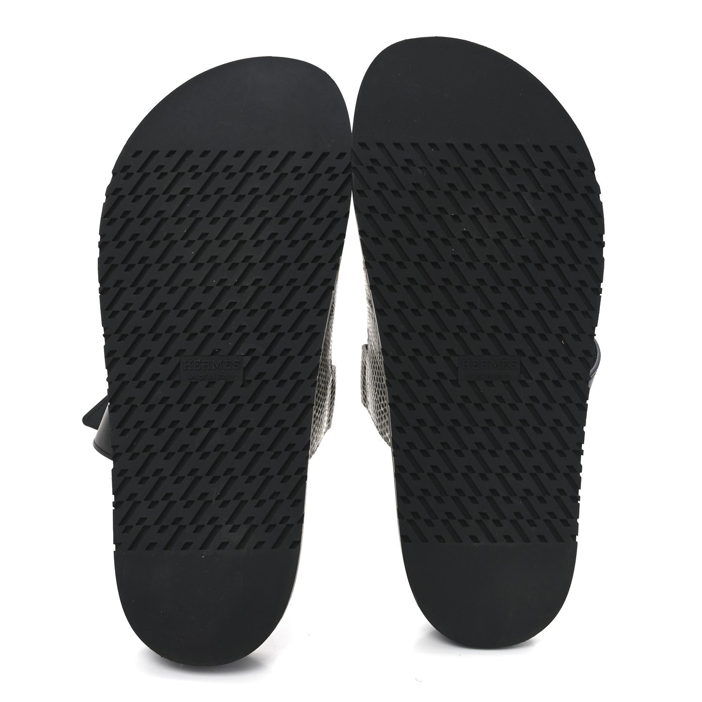 Lizard Calfskin Womens Chypre Sandals 40 Ombre Black